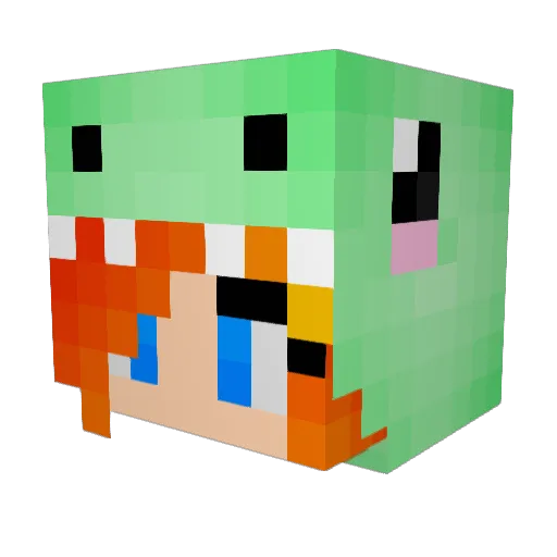 Cxi Minecraft avatar head, 3D render