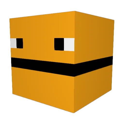 Cxinder Minecraft avatar head, 3D render