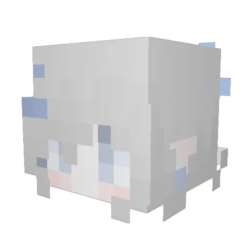 Cxiny Minecraft avatar head, 3D render