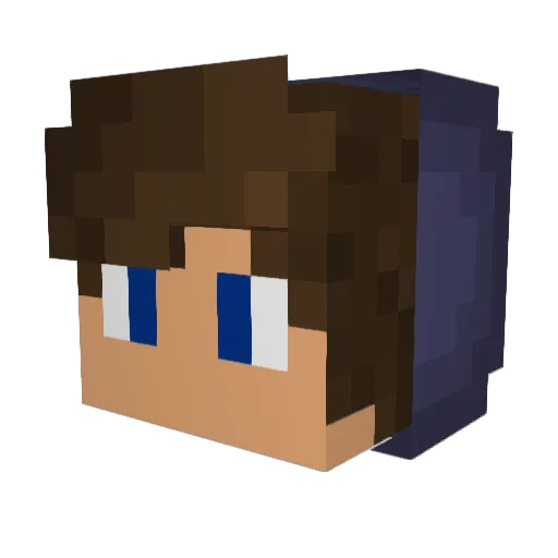 CxlebKindz Minecraft avatar head, 3D render
