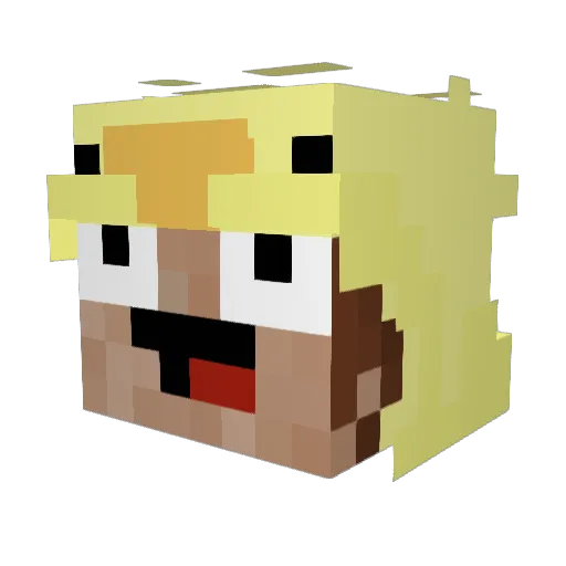 Cxmbos Minecraft avatar head, 3D render