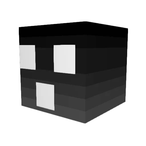 Cxqed Minecraft avatar head, 3D render