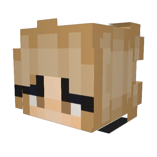 Cxramell Minecraft avatar head, 3D render