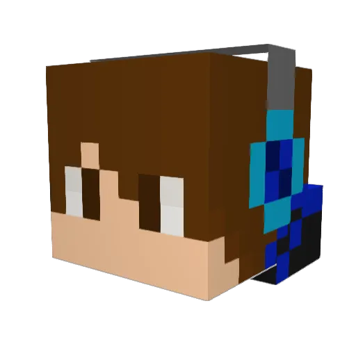 CxrruptDreamer Minecraft avatar head, 3D render