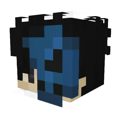 Cxrtifiedx Minecraft avatar head, 3D render