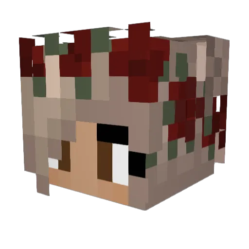 Cxsimx Minecraft avatar head, 3D render