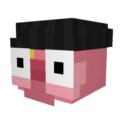 Cxttzz Minecraft avatar head, 3D render