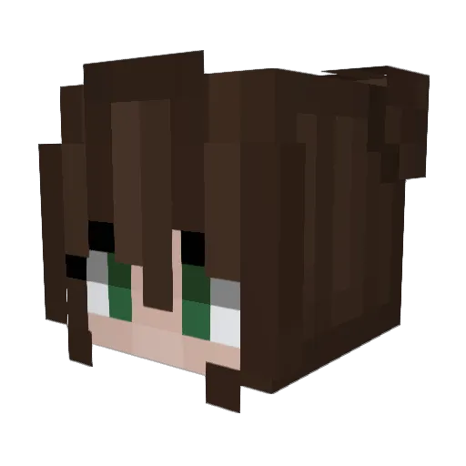 Cxute Minecraft avatar head, 3D render