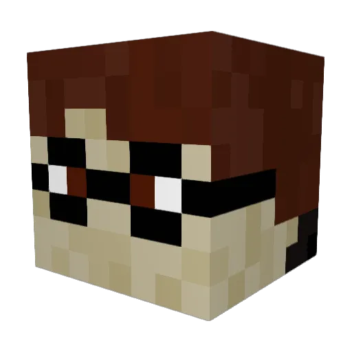 Cxyden_ Minecraft avatar head, 3D render