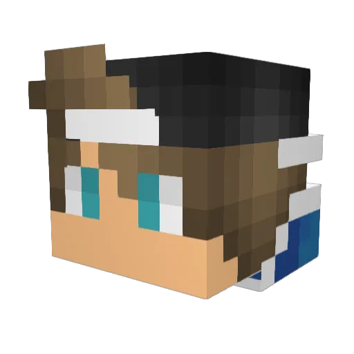 Cxzpr Minecraft avatar head, 3D render