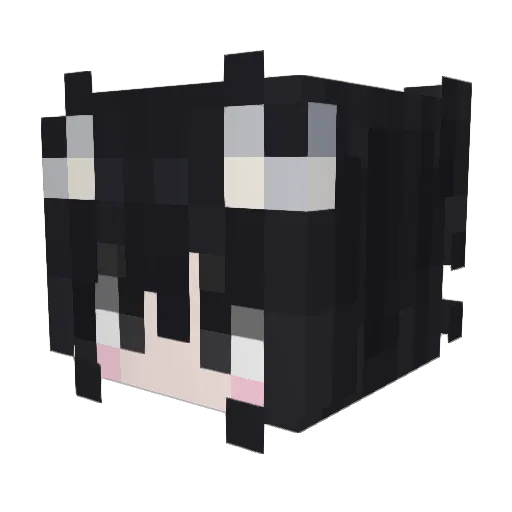 Cy0a Minecraft avatar head, 3D render