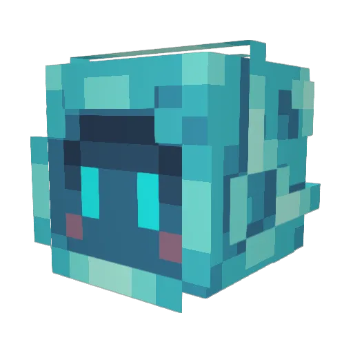 Cy4nne Minecraft avatar head, 3D render