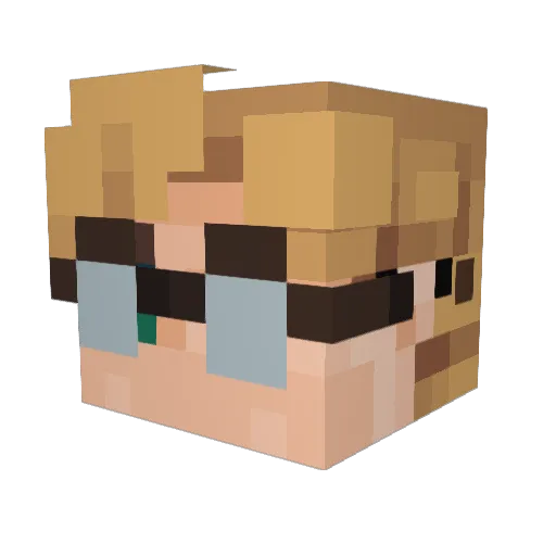 CyBer00t Minecraft avatar head, 3D render