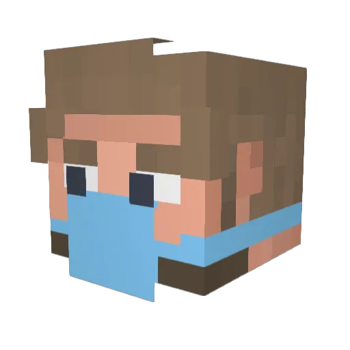 CyHawkNerd Minecraft avatar head, 3D render