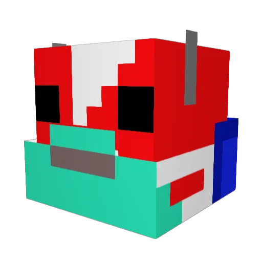 CyL_DeTx Minecraft avatar head, 3D render