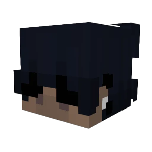 Cyaaa Minecraft avatar head, 3D render