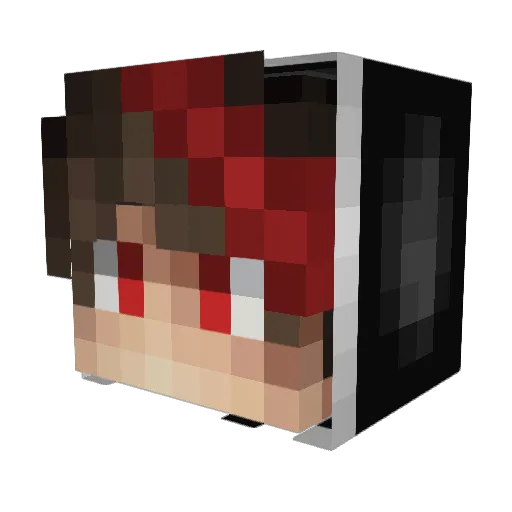 Cyaizo Minecraft avatar head, 3D render