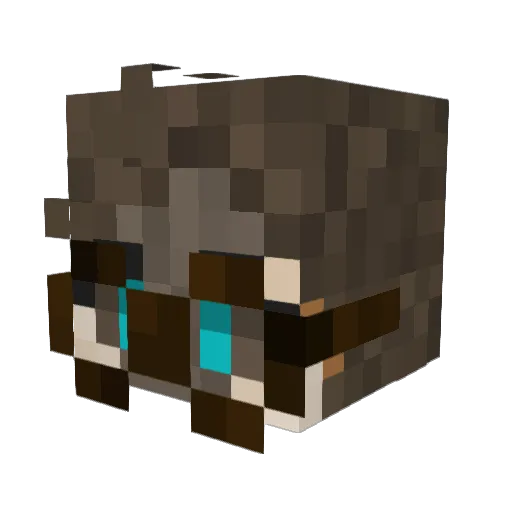CyanBluric Minecraft avatar head, 3D render