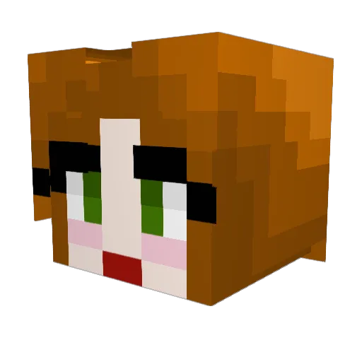 CyanMint Minecraft avatar head, 3D render