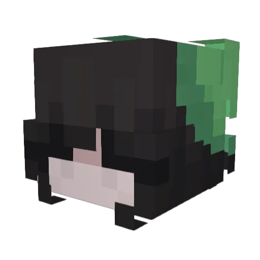 CyanMorel Minecraft avatar head, 3D render