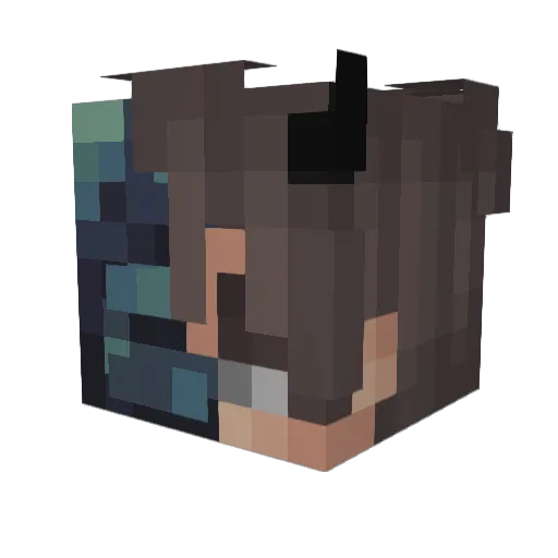 CyanRain3571598 Minecraft avatar head, 3D render