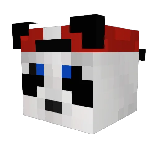 CyanShot Minecraft avatar head, 3D render