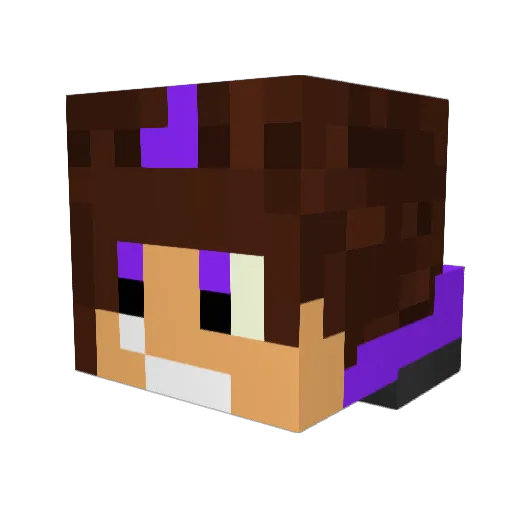 CyanSky Minecraft avatar head, 3D render