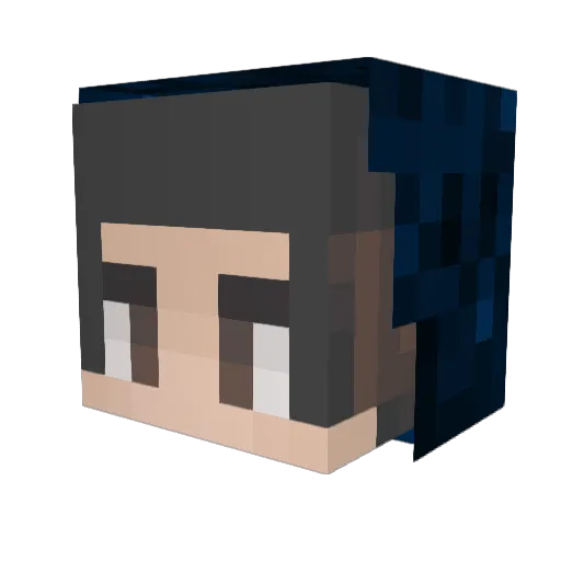 Cyan_Chaos Minecraft avatar head, 3D render