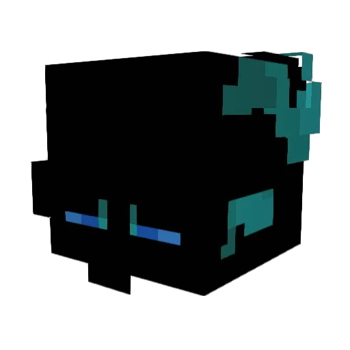 Cyan_Dragonek Minecraft avatar head, 3D render