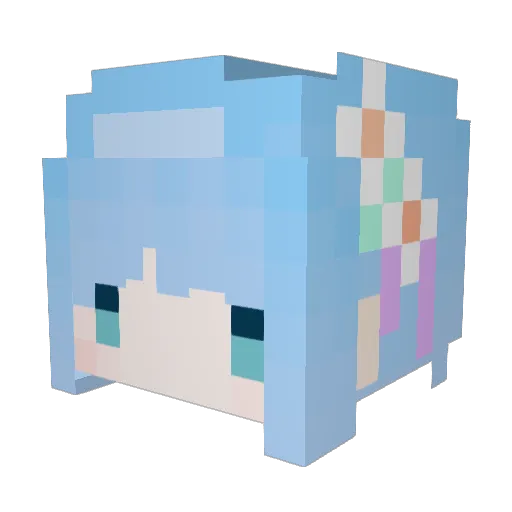 Cyan_MYK Minecraft avatar head, 3D render
