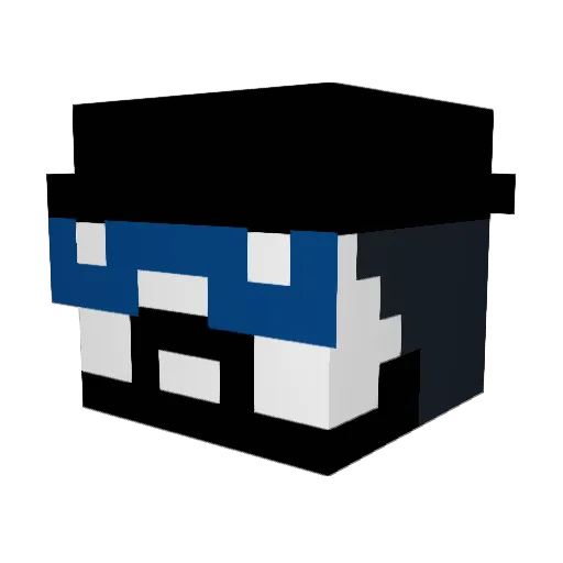 Cyan_Paradox Minecraft avatar head, 3D render