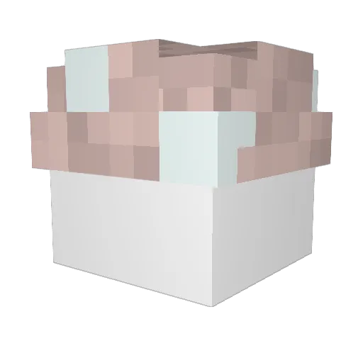 Cyan_Text Minecraft avatar head, 3D render