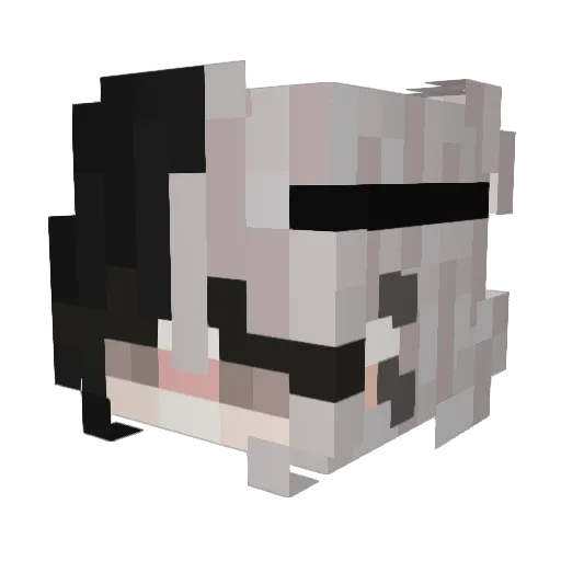 Cyan_Yuji Minecraft avatar head, 3D render
