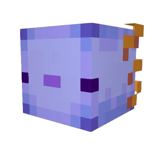 Cyan_alotl Minecraft avatar head, 3D render