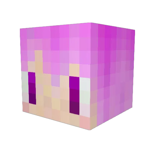 Cyan_py Minecraft avatar head, 3D render