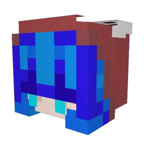 Cyaneous_Snake Minecraft avatar head, 3D render
