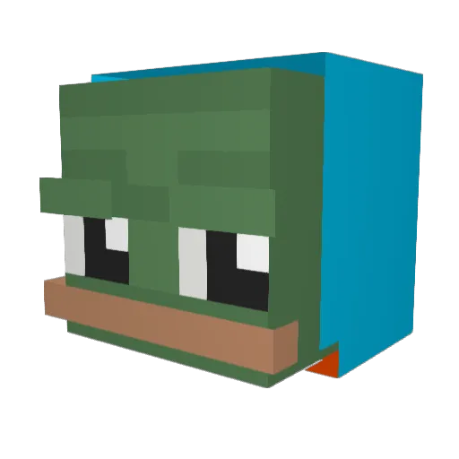 CyanicG_ Minecraft avatar head, 3D render