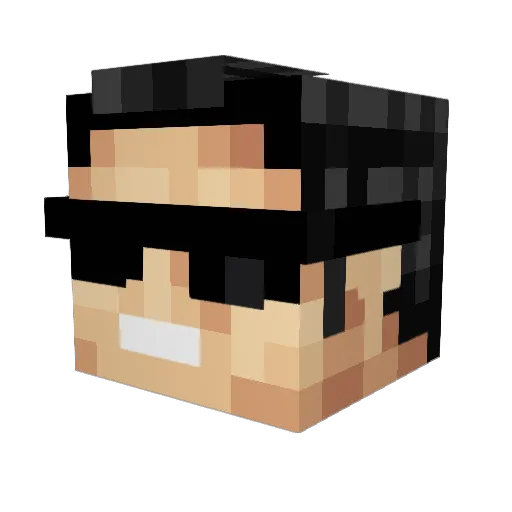 Cyanid101 Minecraft avatar head, 3D render
