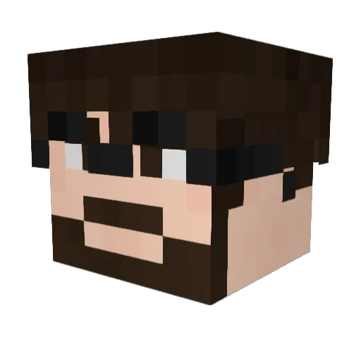 Cyanide45 Minecraft avatar head, 3D render