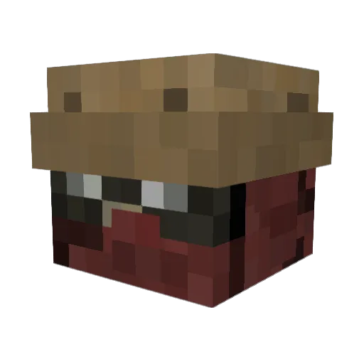 CyanideCigar Minecraft avatar head, 3D render