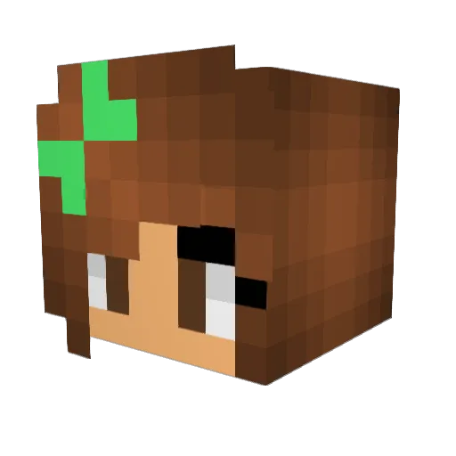 CyanideGirl Minecraft avatar head, 3D render