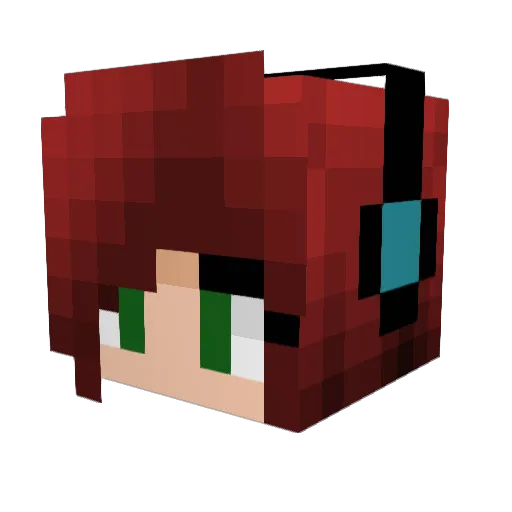 CyanideMoon Minecraft avatar head, 3D render