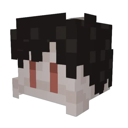 CyaniderCider Minecraft avatar head, 3D render