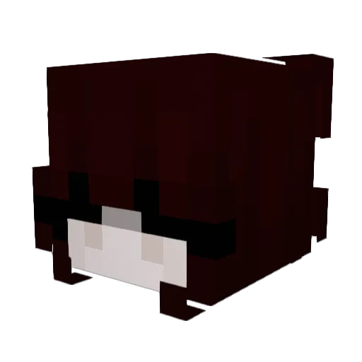 Cyanine Minecraft avatar head, 3D render