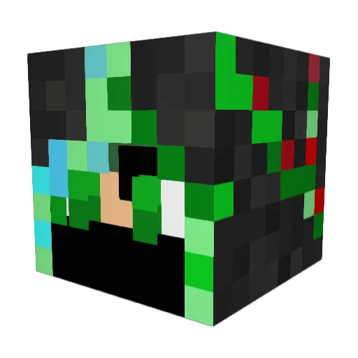 CyaniteCSX Minecraft avatar head, 3D render