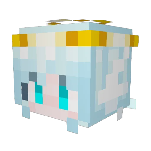 Cyanleaf Minecraft avatar head, 3D render