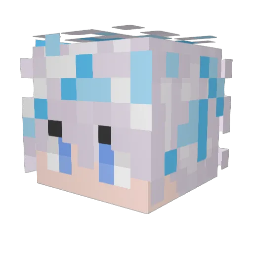 CyanoticColt1 Minecraft avatar head, 3D render