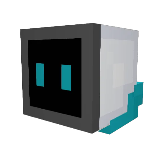 Cyanster Minecraft avatar head, 3D render