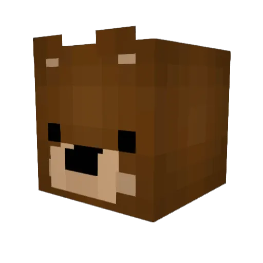 Cyanwrap Minecraft avatar head, 3D render
