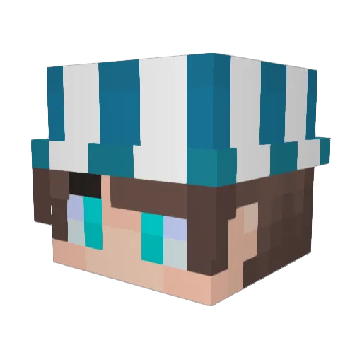Cyanzz Minecraft avatar head, 3D render